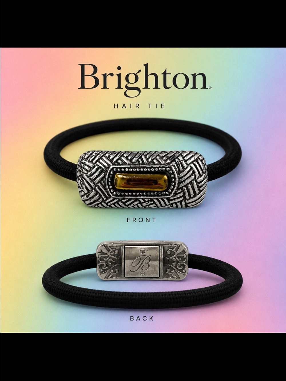 Brighton Hair Tie with Gold Accent